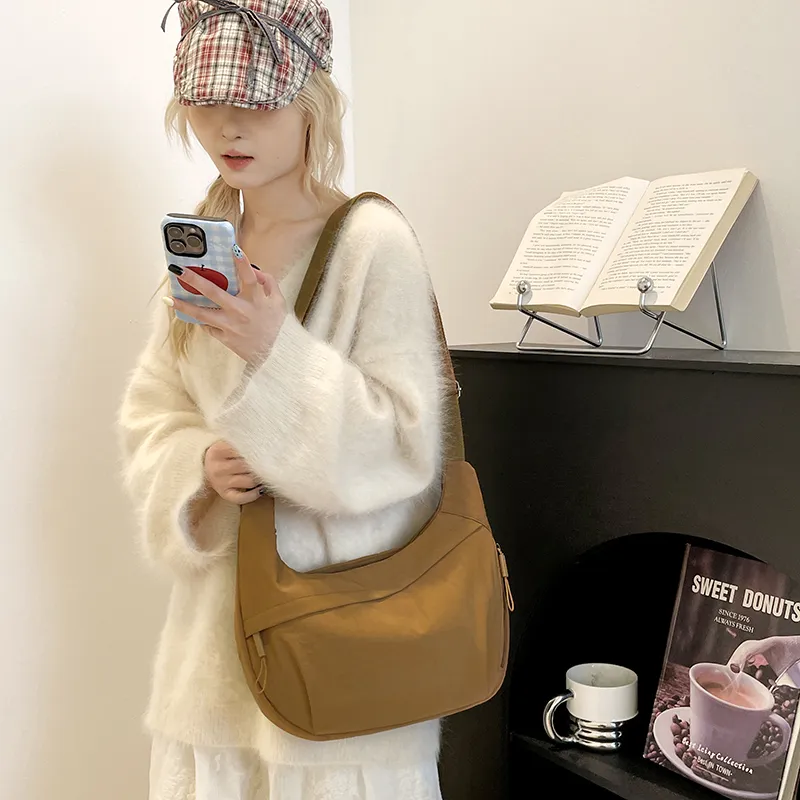 XIANGSU Nylon Shoulder Bag Regular Unisex Multicolor-2