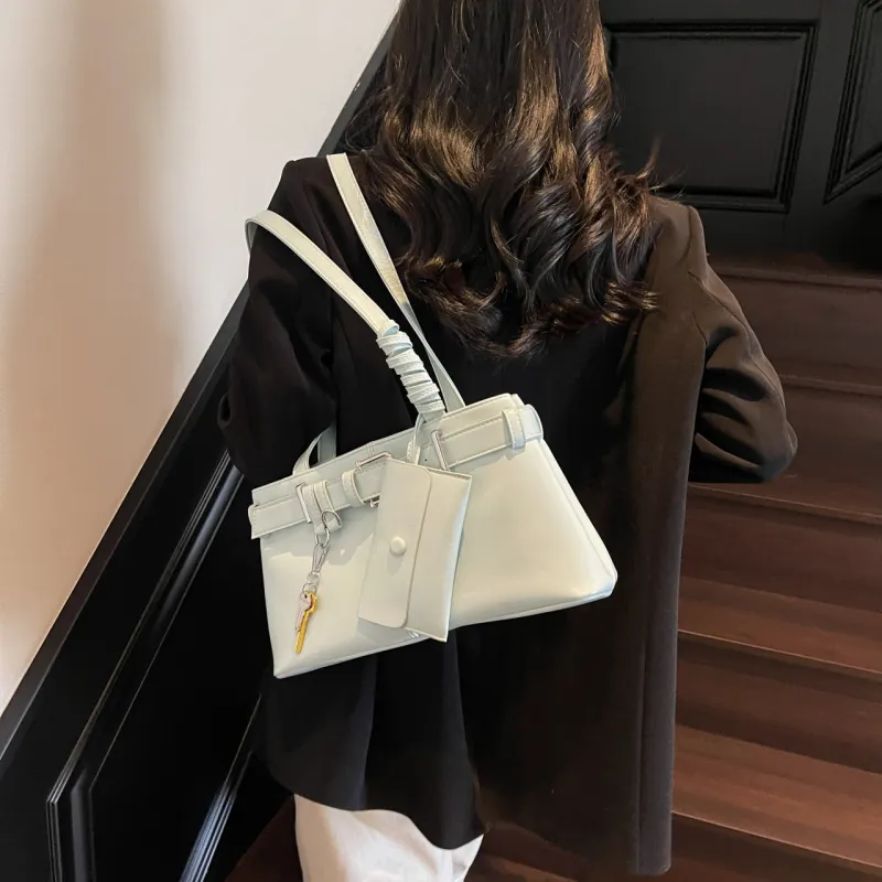 XIANGSU PU Shoulder Bag Regular Women's White/Silver/Black/Blue/Pink-19