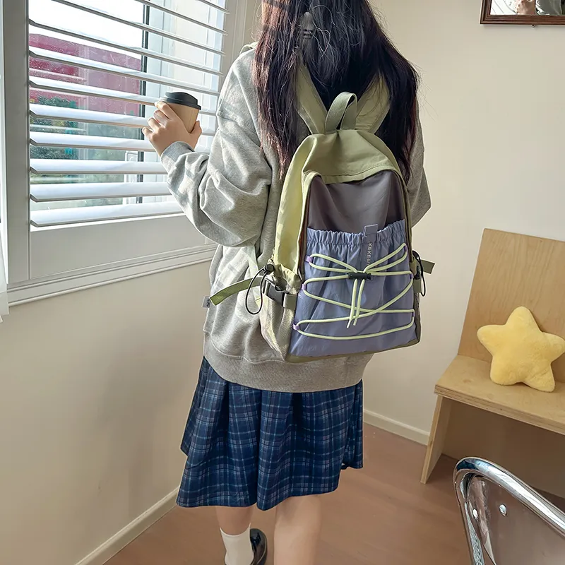 XIANGSU Nylon Backpack Unisex Multicolor-9