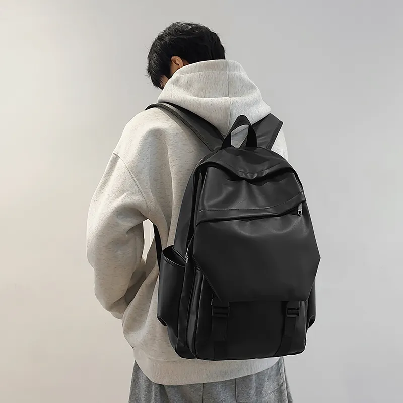 XIANGSU PU Backpack Unisex White/Black/Gray/Brown-11