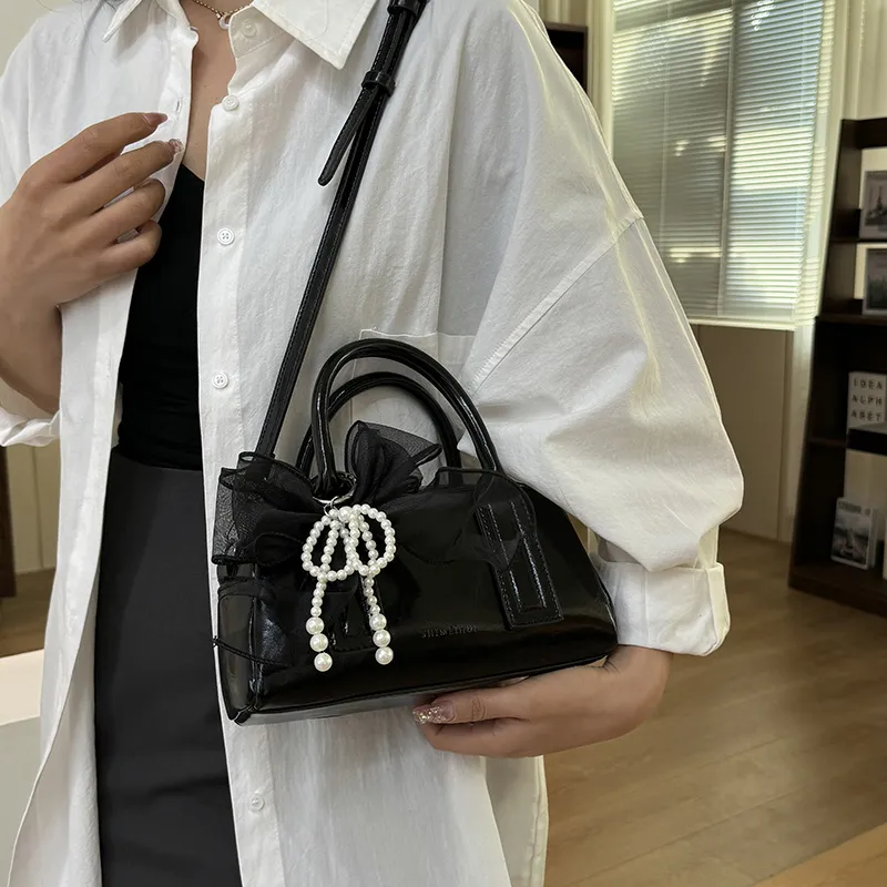 XIANGSU PU One Shoulder Handbags Women's Pink/Black/White/Silver-10