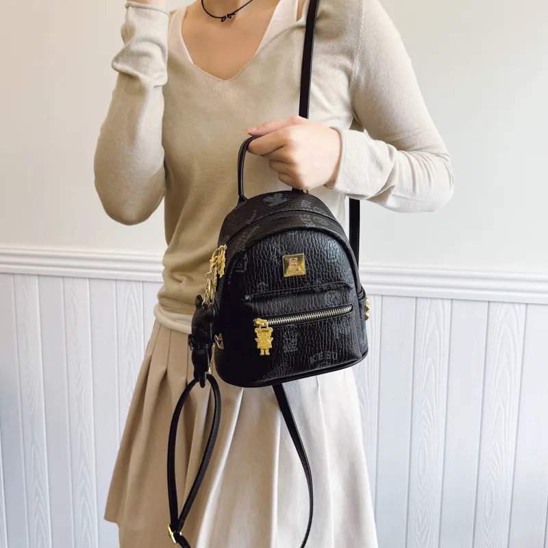 XIANGSU PU Backpack Women's Pink/White/Brown/Black-23