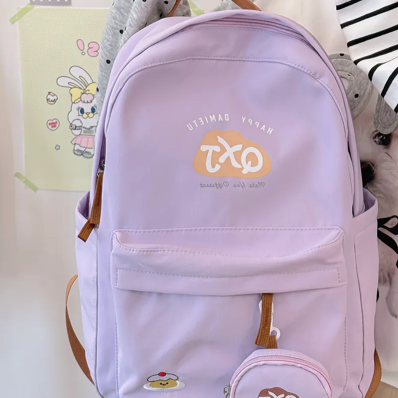 XIANGSU Nylon Fabric Backpack Women's Multicolor-19