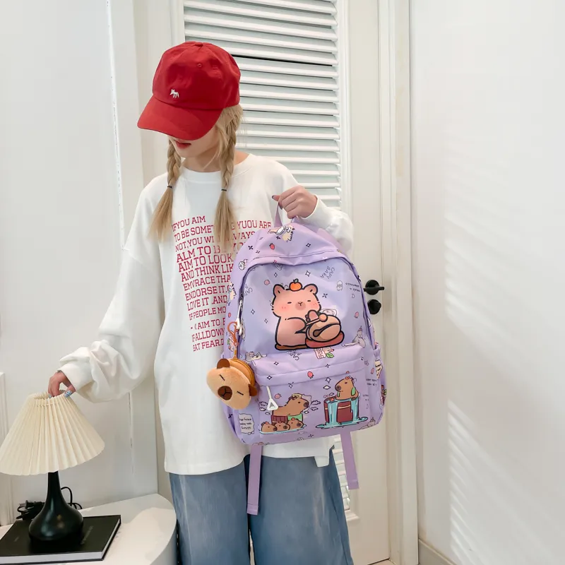 XIANGSU Canvas Backpack Women's Multicolor-11
