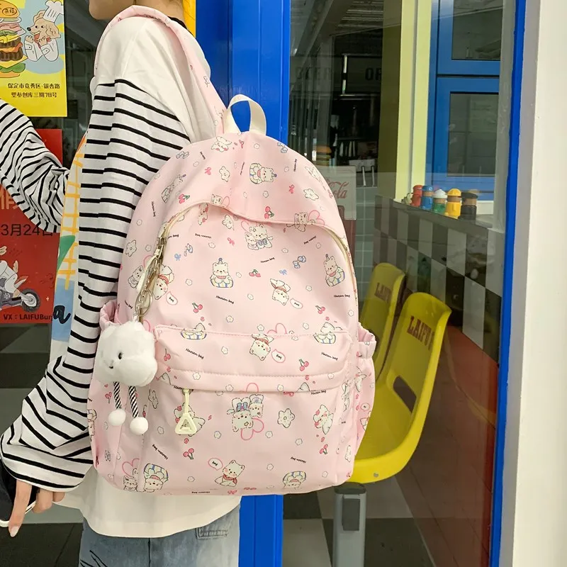 XIANGSU Nylon Backpack Regular Women's Multicolor-1