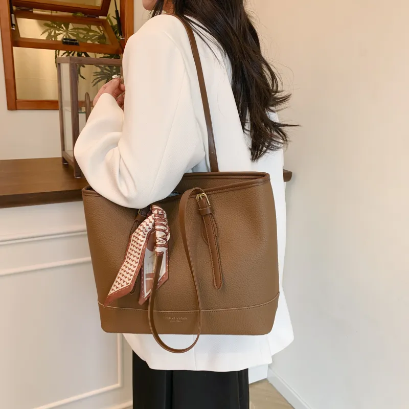 XIANGSU Pu Shoulder Bag Women's White/Black/Khaki/Brown-20