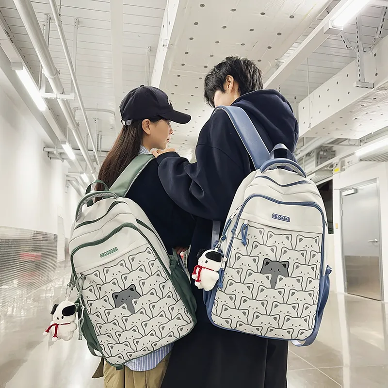 XIANGSU Nylon Backpack Regular Unisex Multicolor-18