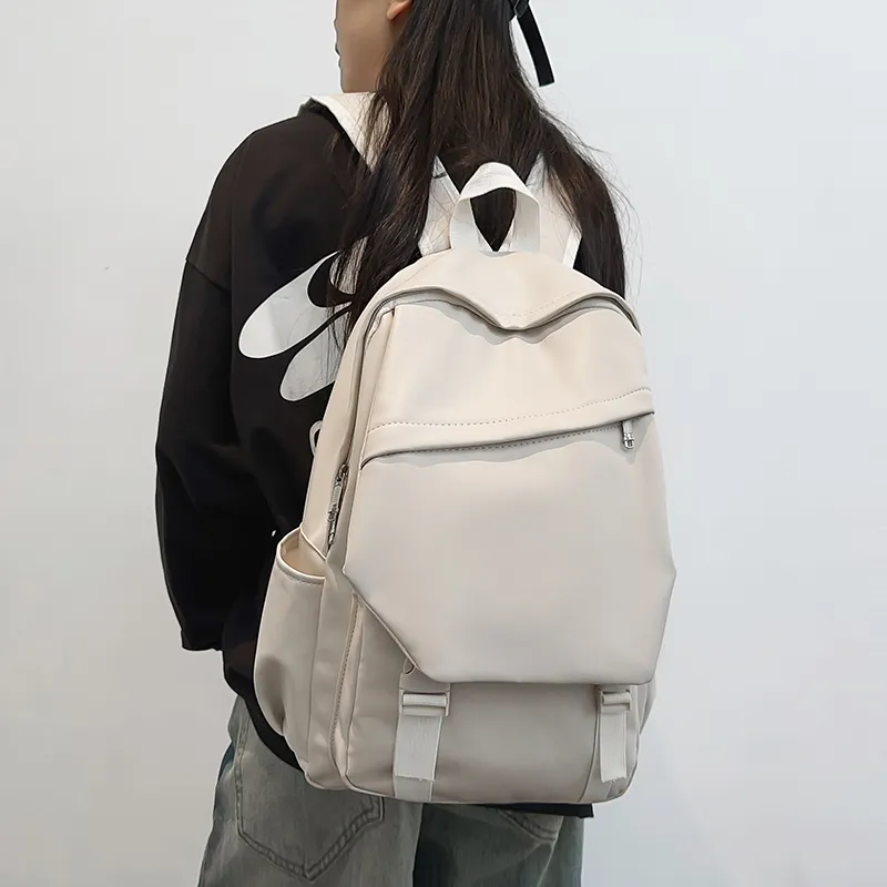 XIANGSU PU Backpack Unisex White/Black/Gray/Brown-5