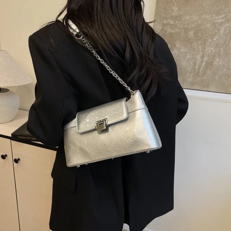 XIANGSU PU Shoulder Bag Women's Ecru/Silver/Black/Red/Pink/Brown-7