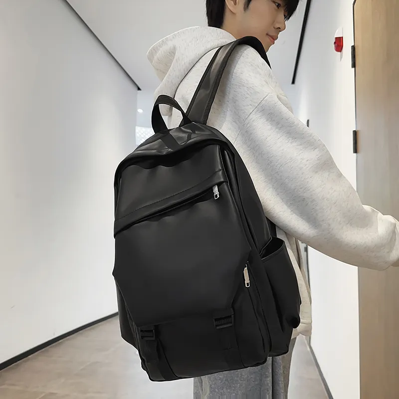 XIANGSU PU Backpack Unisex White/Black/Gray/Brown-10