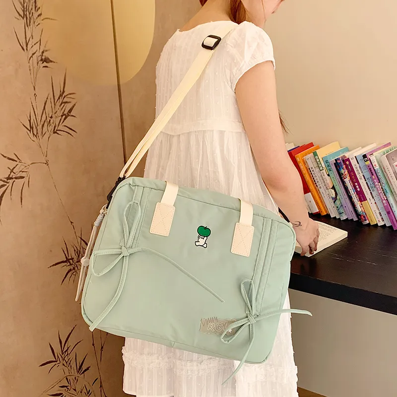 XIANGSU Nylon Fabric Shoulder Bag, Crossbody Bag, Handbag Women's Multicolor-3