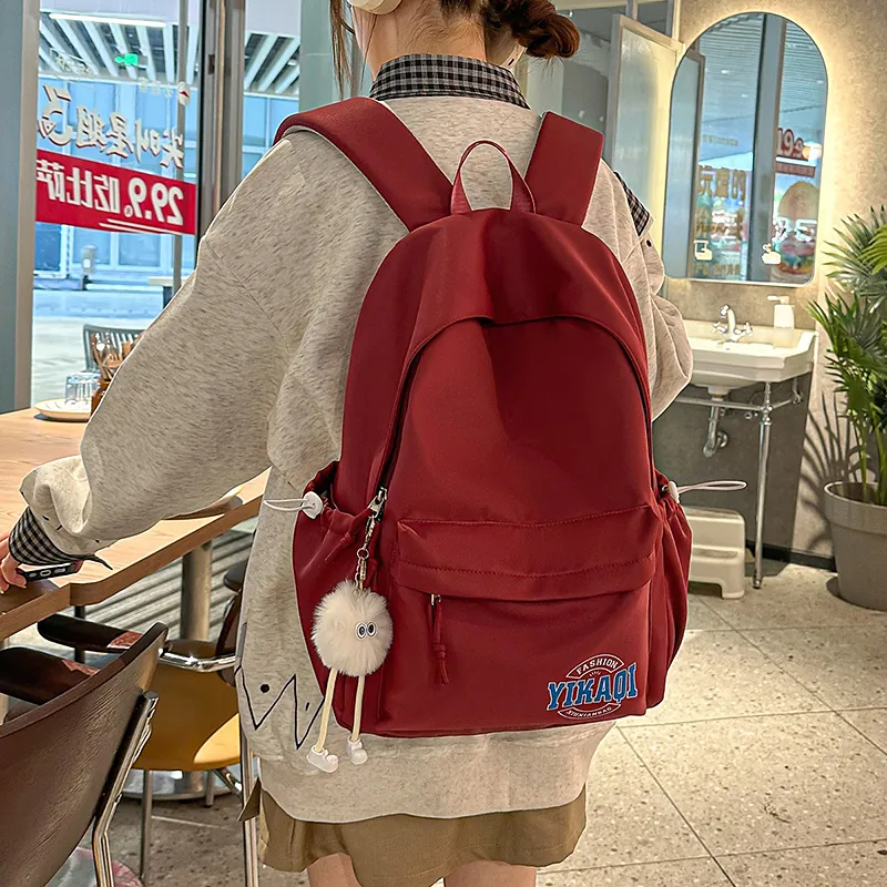 XIANGSU Nylon Backpack Unisex White/Red/Blue/Pink/Black-6