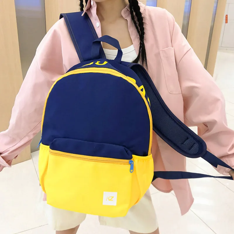 XIANGSU Nylon Backpack Women's Blue & Yellow/Pink & Blue/Pink/Red-2