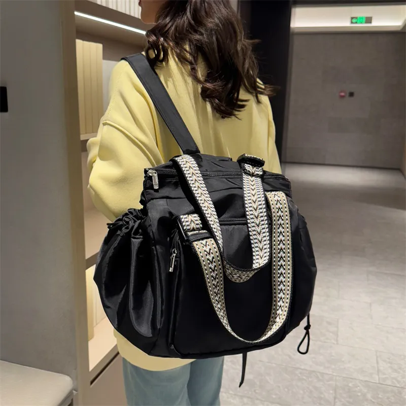 XIANGSU Oxford Backpack Women's Mocha Gray/Black-6