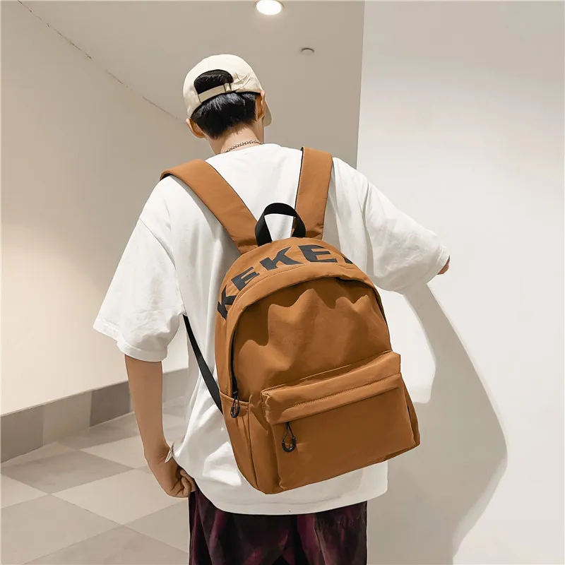 XIANGSU Nylon Backpack Unisex White/Black/Orange/Green/Purple-11