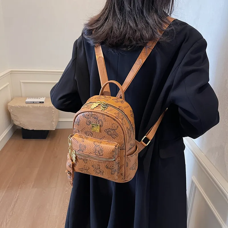 XIANGSU PU Backpack Women's Ecru/Pink/Black/Brown-22