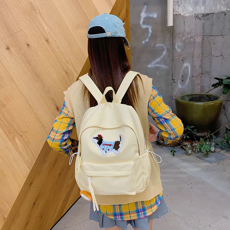 XIANGSU Nylon Fabric Backpack Unisex Multicolor-23