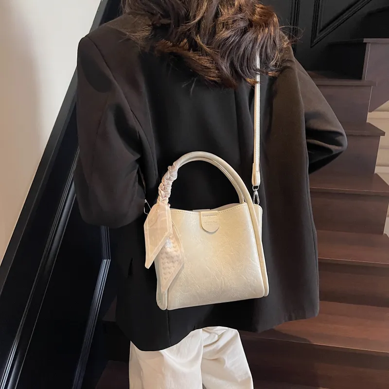 XIANGSU PU Shoulder Bag Women's White/Ecru/Black-1
