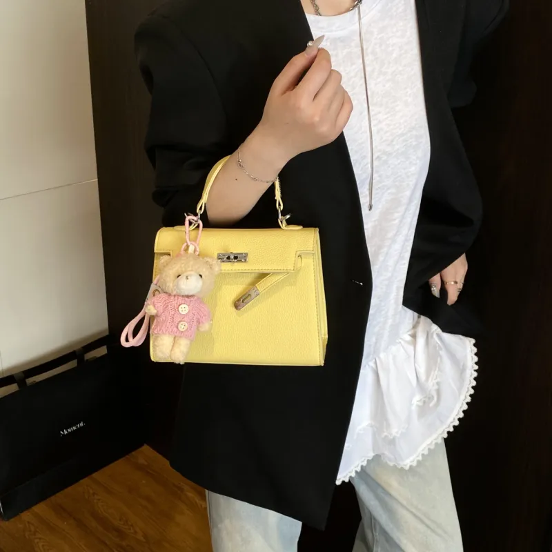 XIANGSU PU Kelly Bag, Crossbody Bag, One Shoulder Handbag Women's Multicolor-9