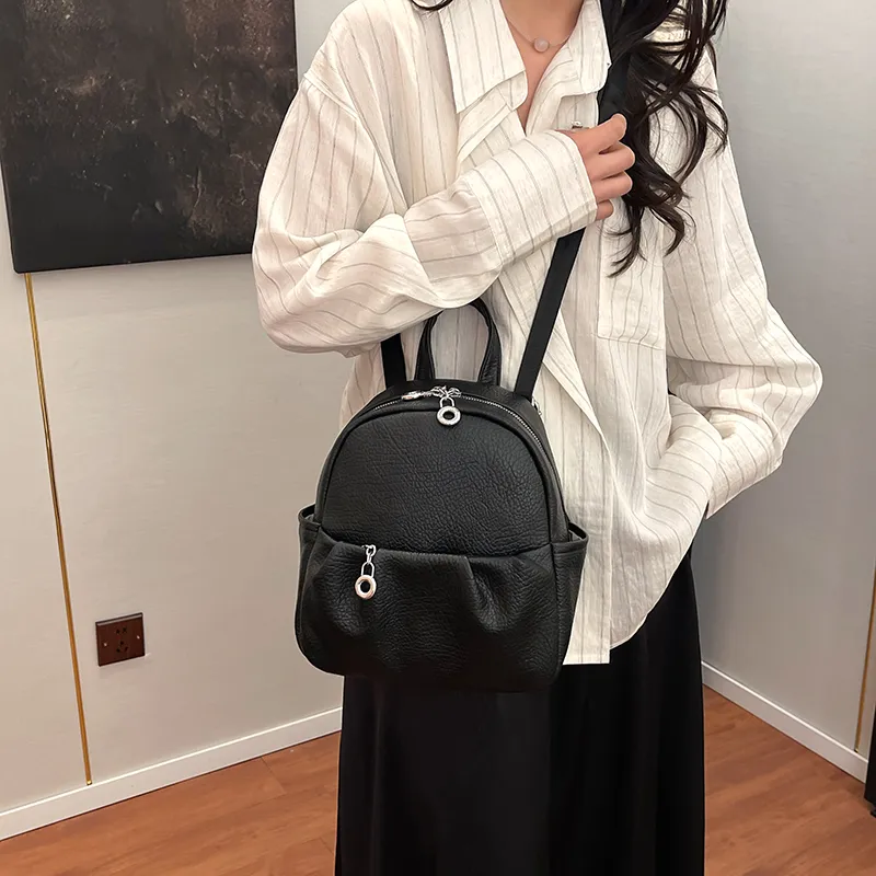 XIANGSU PU Backpack Women's Elephant Gray/Black/Khaki/Ecru-12