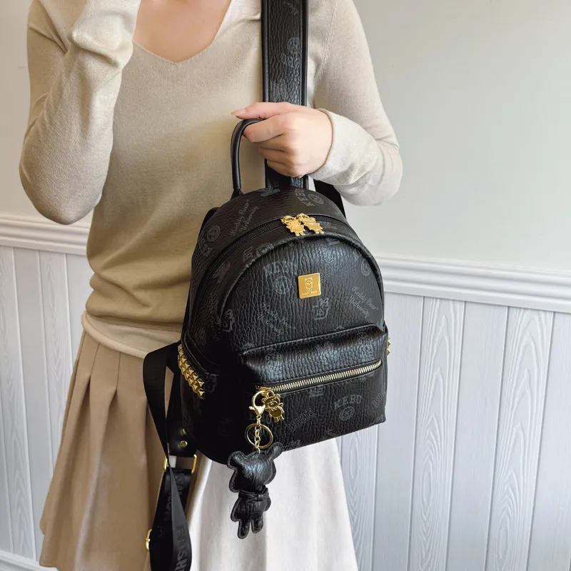 XIANGSU PU Backpack Women's Pink/White/Brown/Black-21
