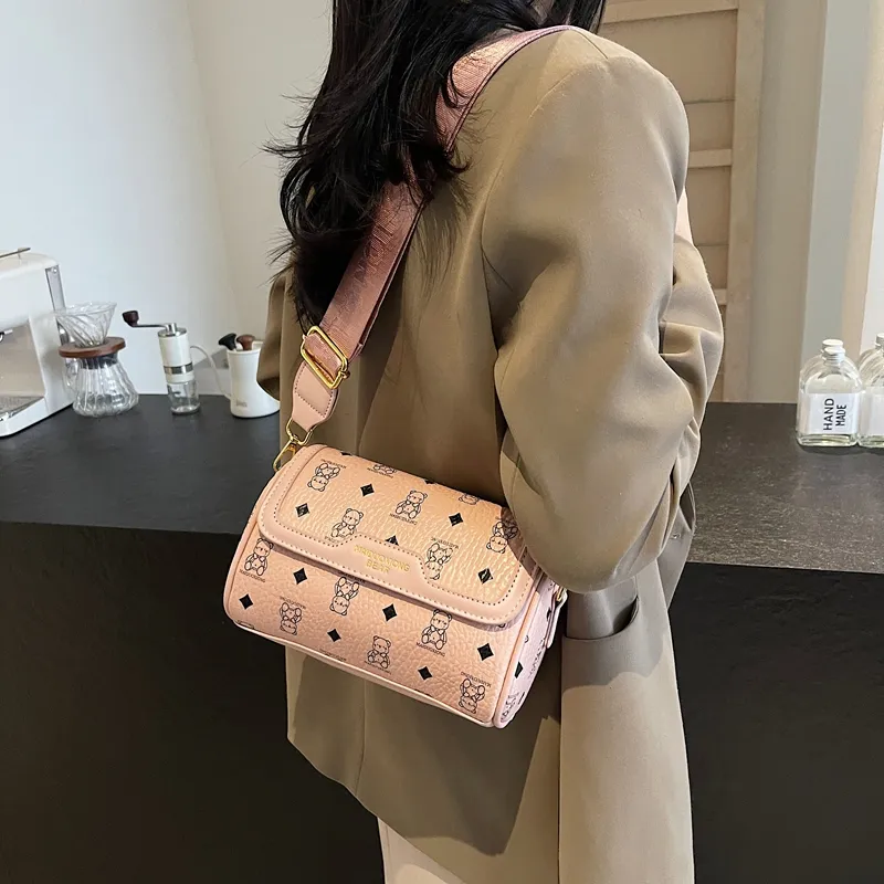 XIANGSU PU Crossbody Bag Shoulder Bag Regular Women's Pink/Black & White/Black/Ecru/Brown-4