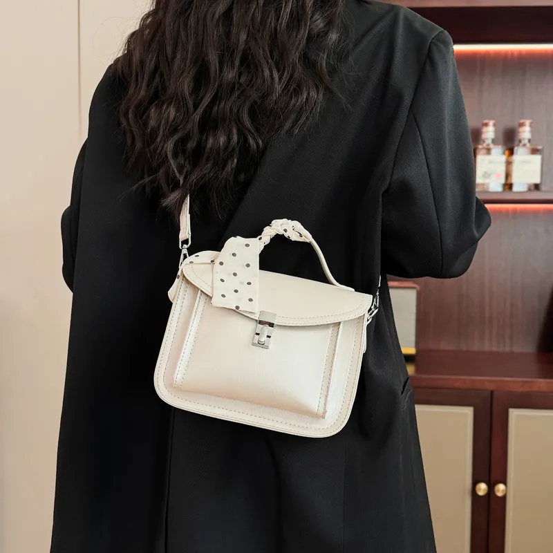 XIANGSU PU One Shoulder Handbags Women's White/Pink/Black/Silver-4