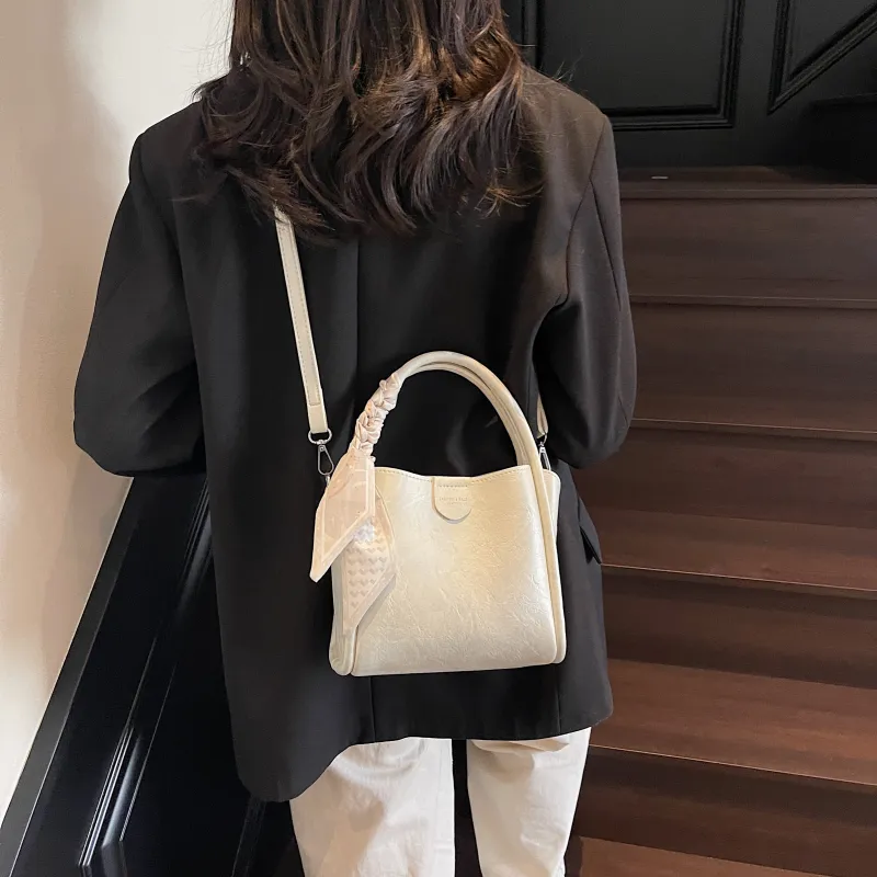 XIANGSU PU Shoulder Bag Women's White/Ecru/Black-2