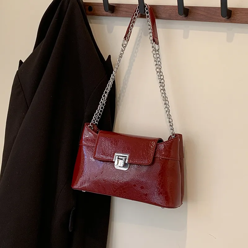 XIANGSU PU Shoulder Bag Women's Ecru/Silver/Black/Red/Pink/Brown-22
