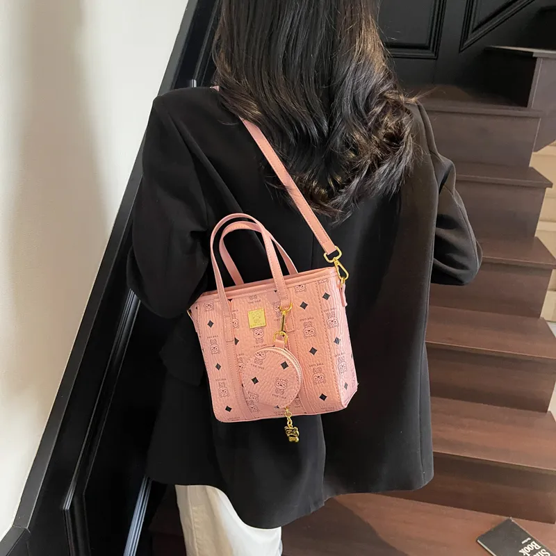 XIANGSU PU Handbag Shoulder Bag Crossbody Bag Women's Pink/Ecru/Brown-4