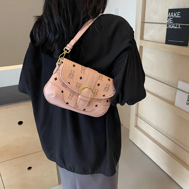 XIANGSU PU Crossbody Bag Shoulder Bag Regular Women's Pink Black/Ecru/Brown-1