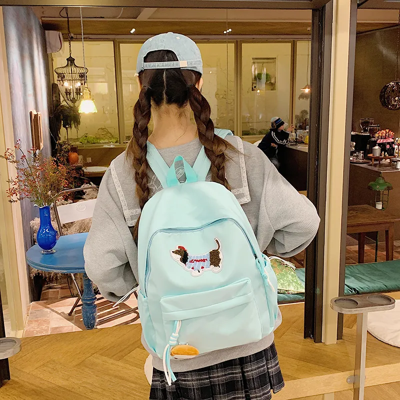 XIANGSU Nylon Fabric Backpack Unisex Multicolor-1