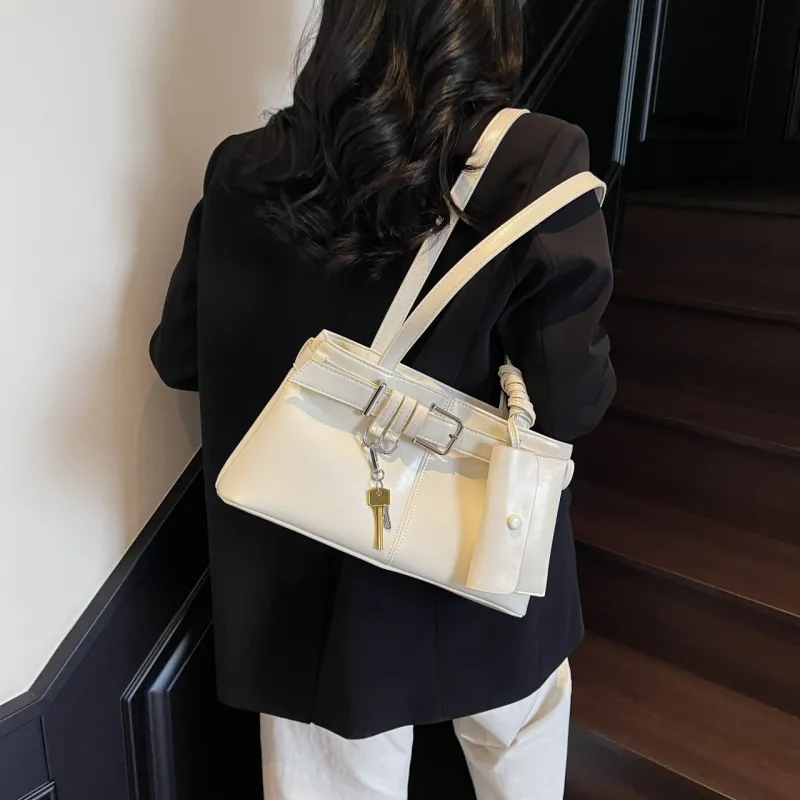XIANGSU PU Shoulder Bag Regular Women's White/Silver/Black/Blue/Pink-2