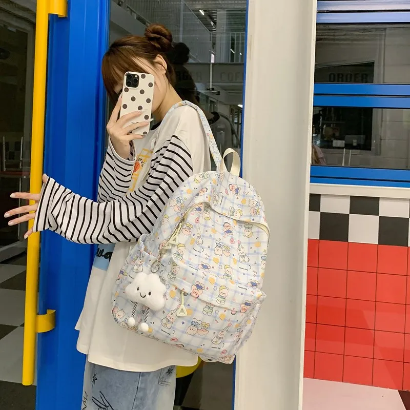 XIANGSU Nylon Backpack Regular Women's Multicolor-22