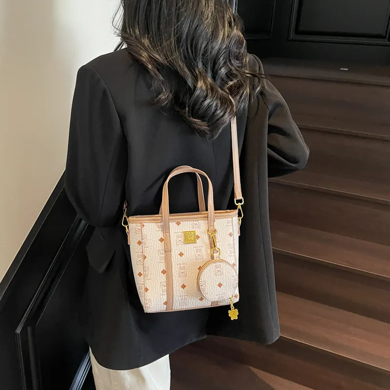 XIANGSU PU Handbag Shoulder Bag Crossbody Bag Women's Pink/Ecru/Brown-11