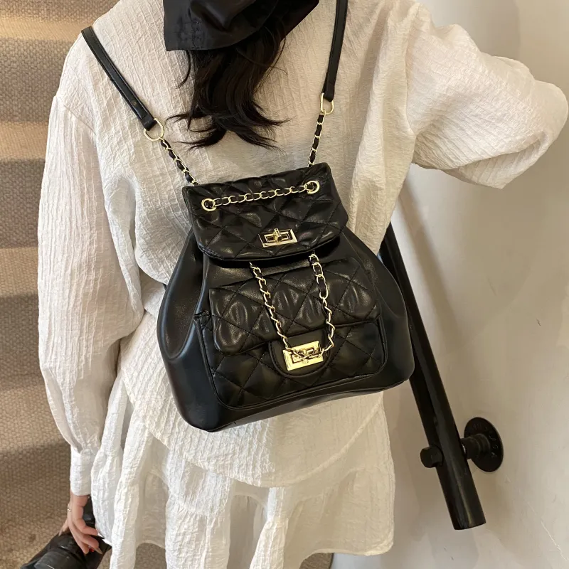 XIANGSU PU Backpack Women's White/Black/Red/Pink-3