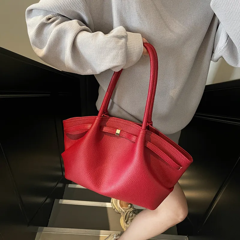 XIANGSU Pu Shoulder Bag Regular Women's White/Black/Red/Khaki/Coffee-13