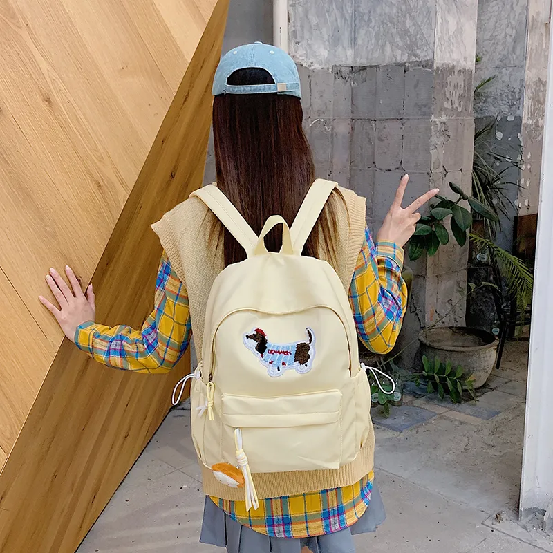 XIANGSU Nylon Fabric Backpack Unisex Multicolor-21
