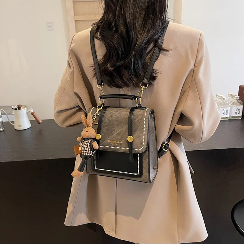 XIANGSU PU Backpack Women's Multicolor-8