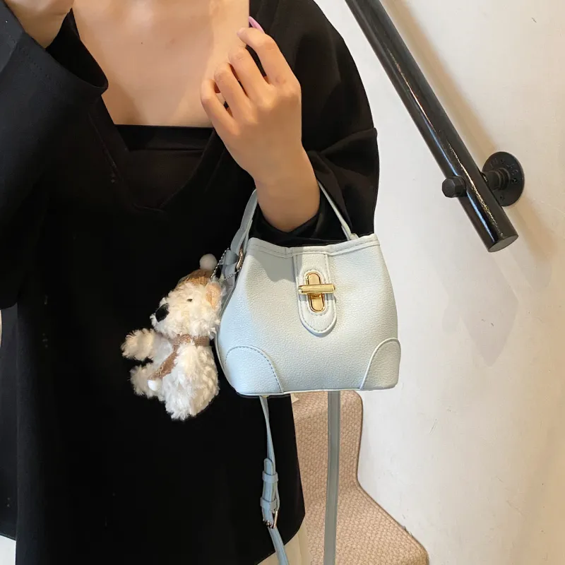 XIANGSU PU Crossbody One Shoulder Handbag Women's White/Black/Yellow/Blue-21