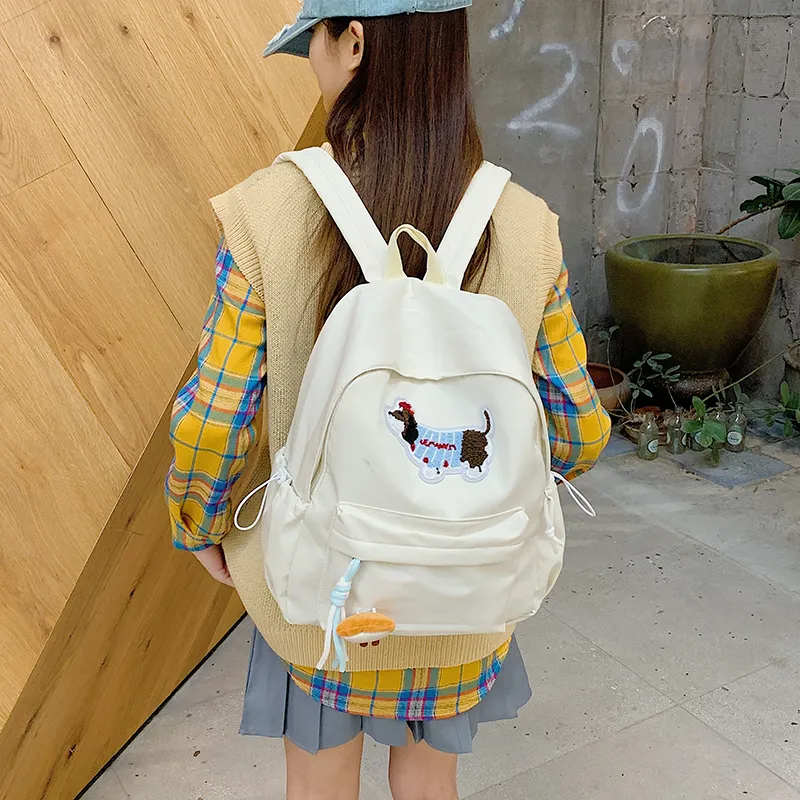 XIANGSU Nylon Fabric Backpack Unisex Multicolor-15