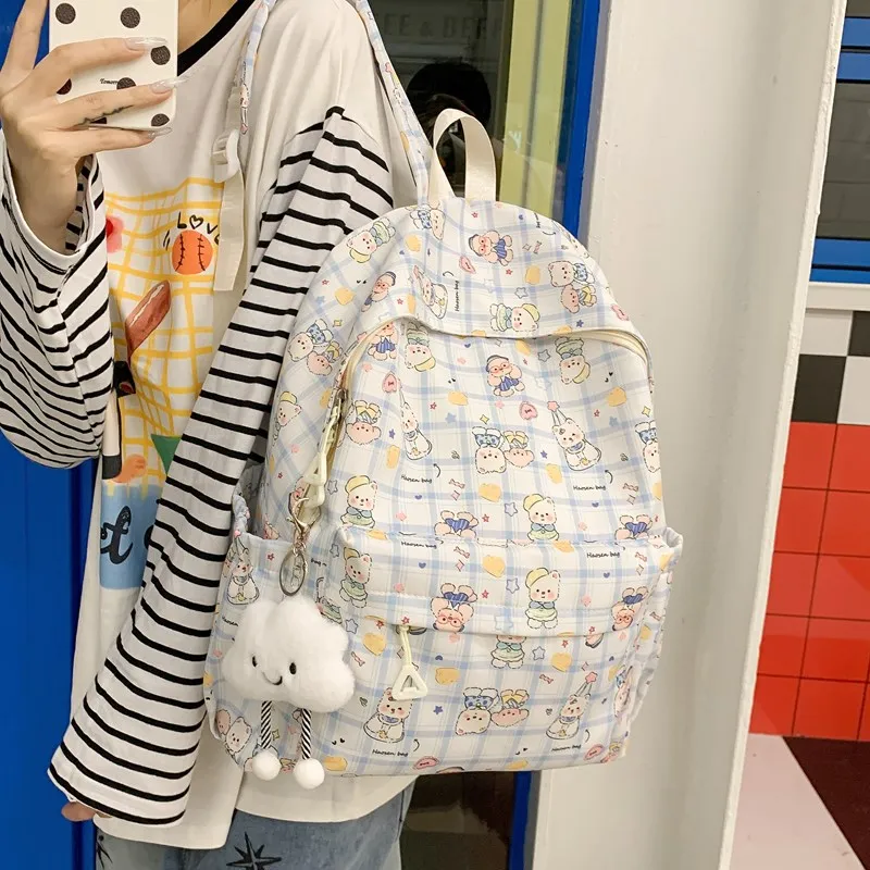 XIANGSU Nylon Backpack Regular Women's Multicolor-23