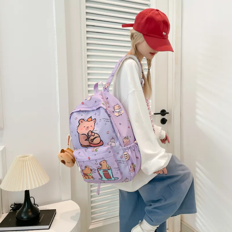 XIANGSU Canvas Backpack Women's Multicolor-14