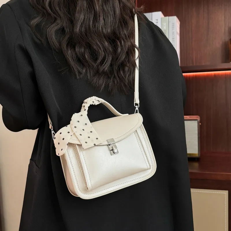 XIANGSU PU One Shoulder Handbags Women's White/Pink/Black/Silver-3