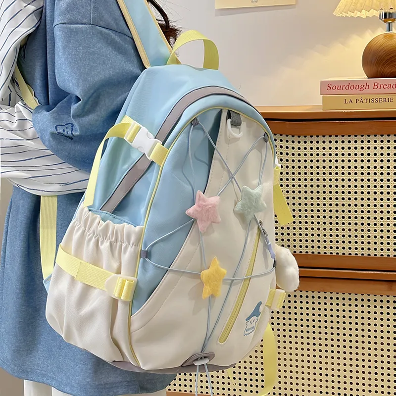 XIANGSU Nylon Backpack Large Size Unisex Multicolor-32