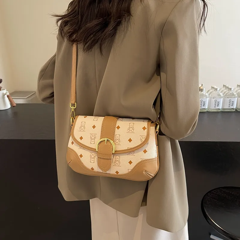 XIANGSU PU Crossbody Bag Shoulder Bag Regular Women's Pink Black/Ecru/Brown-14
