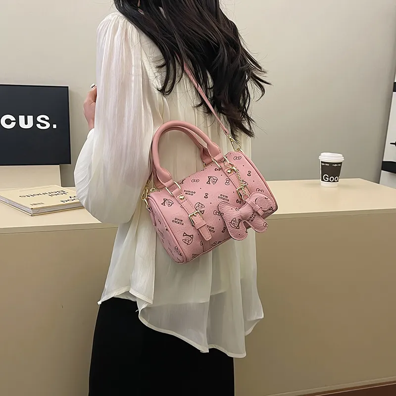 XIANGSU PU Boston Bag, One Shoulder Handbag Regular Women's Multicolor-23