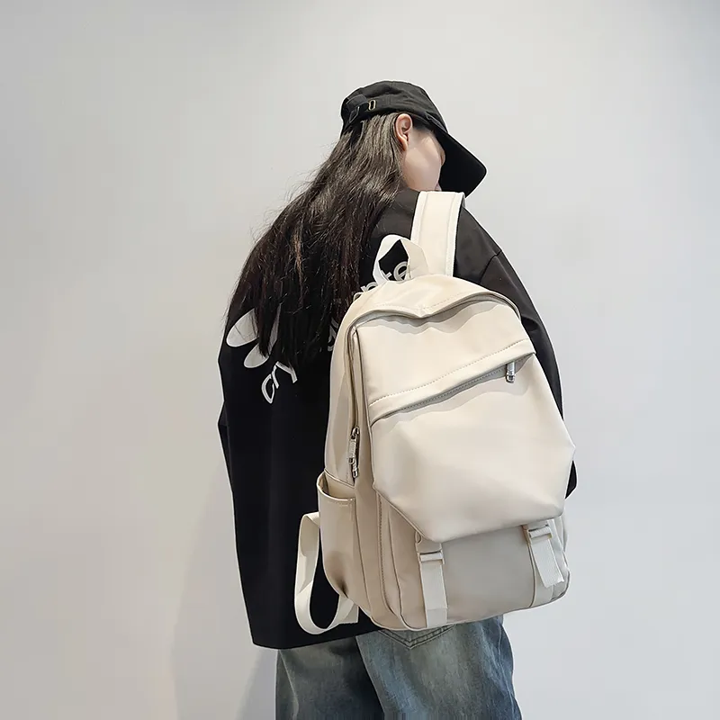 XIANGSU PU Backpack Unisex White/Black/Gray/Brown-1