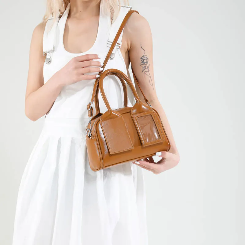 XIANGSU PU Shoulder Bag, Crossbody Bag, Handbag Women's Silver/Pink/Ecru/Burgundy/Brown/Black-32