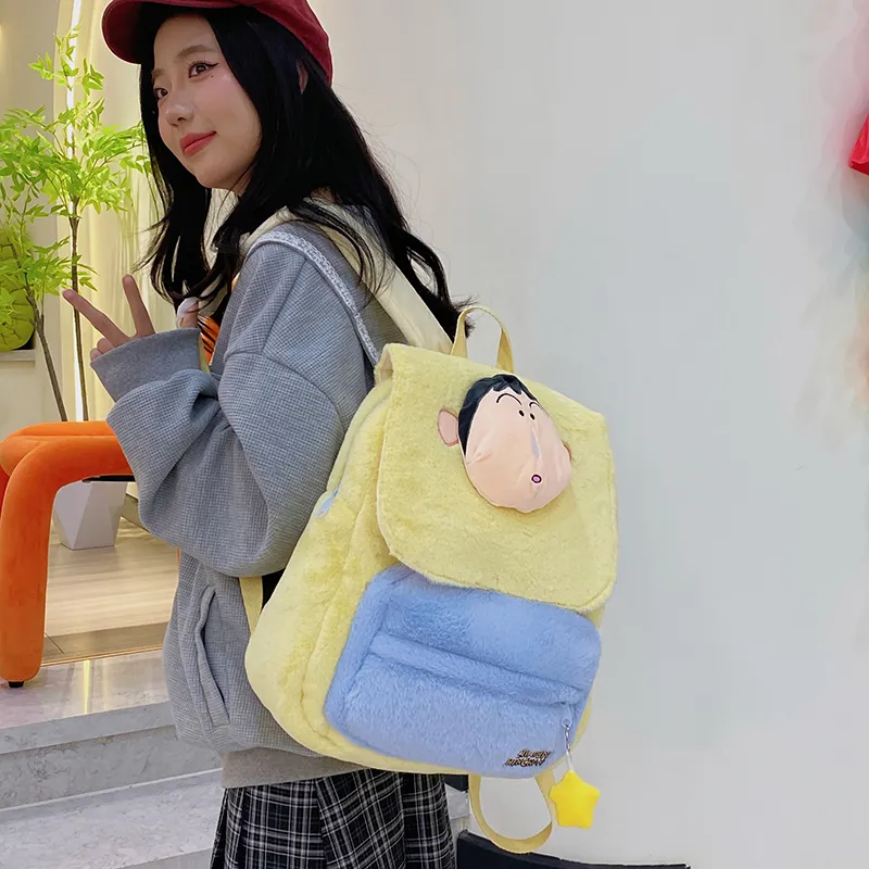 XIANGSU Plush Backpack Regular Women's Multicolor-9